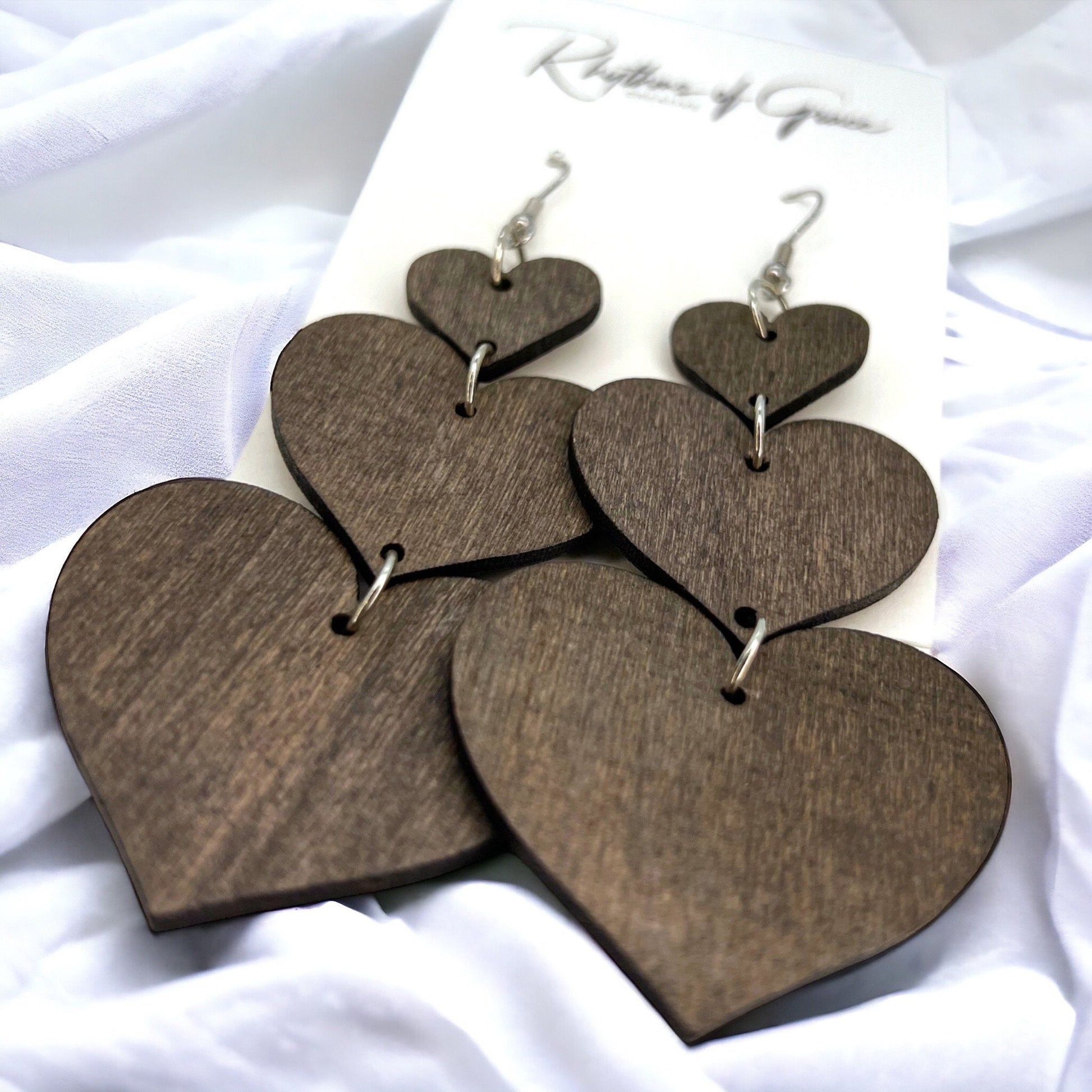 Wooden Valentine Wooden Earrings - Perfect for Every Love Story - Rhythms of Grace Creative