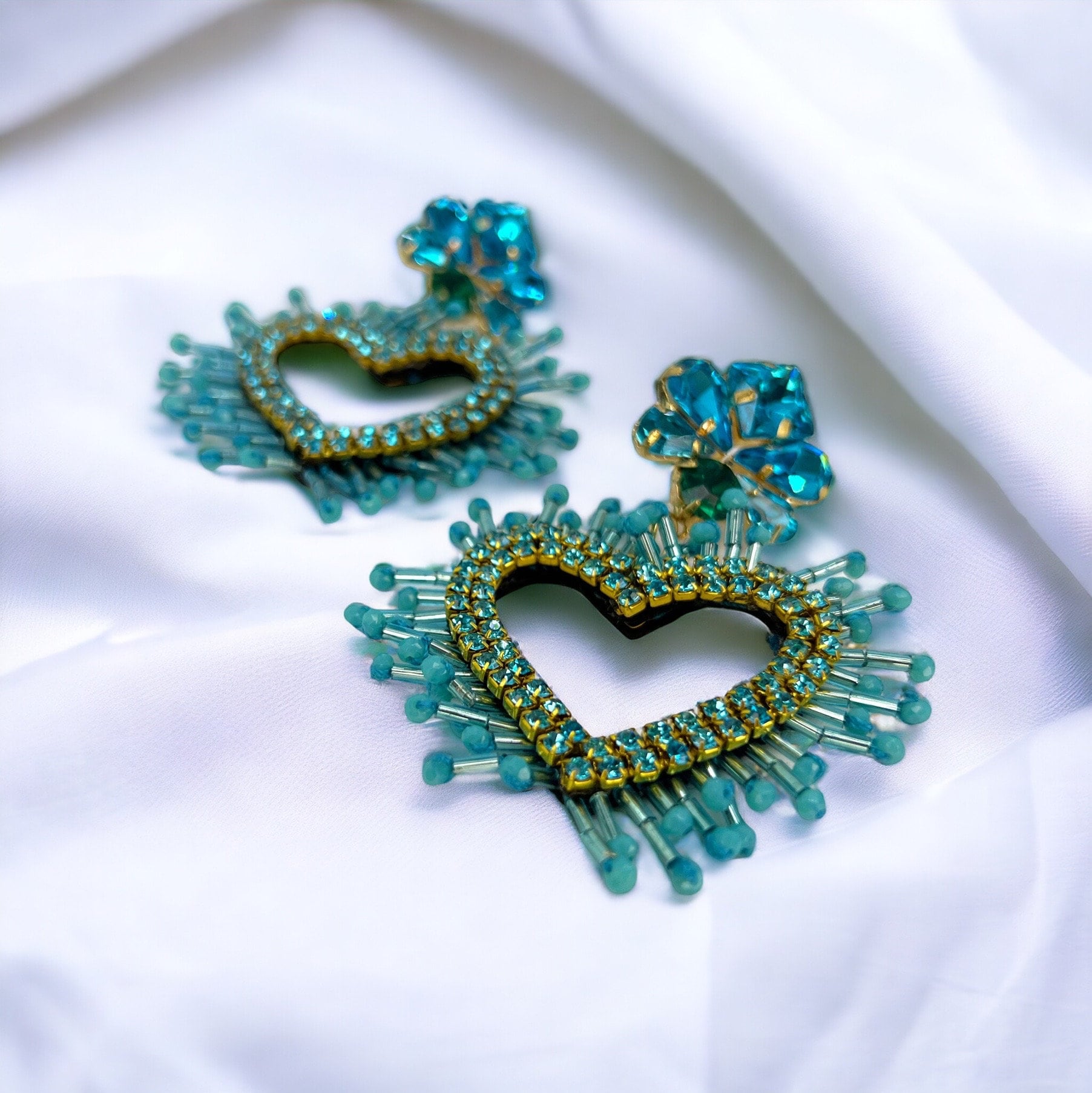 Heartfelt Blues: Stunning Beaded Earrings for Love & Style! - Rhythms of Grace Creative