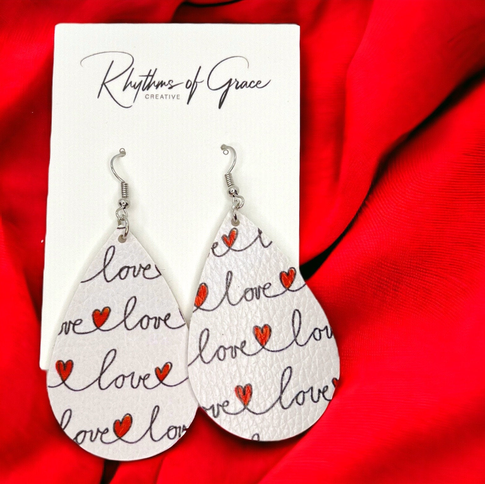 Love in the Air: Stunning Teardrop Valentine's Earrings! - Rhythms of Grace Creative