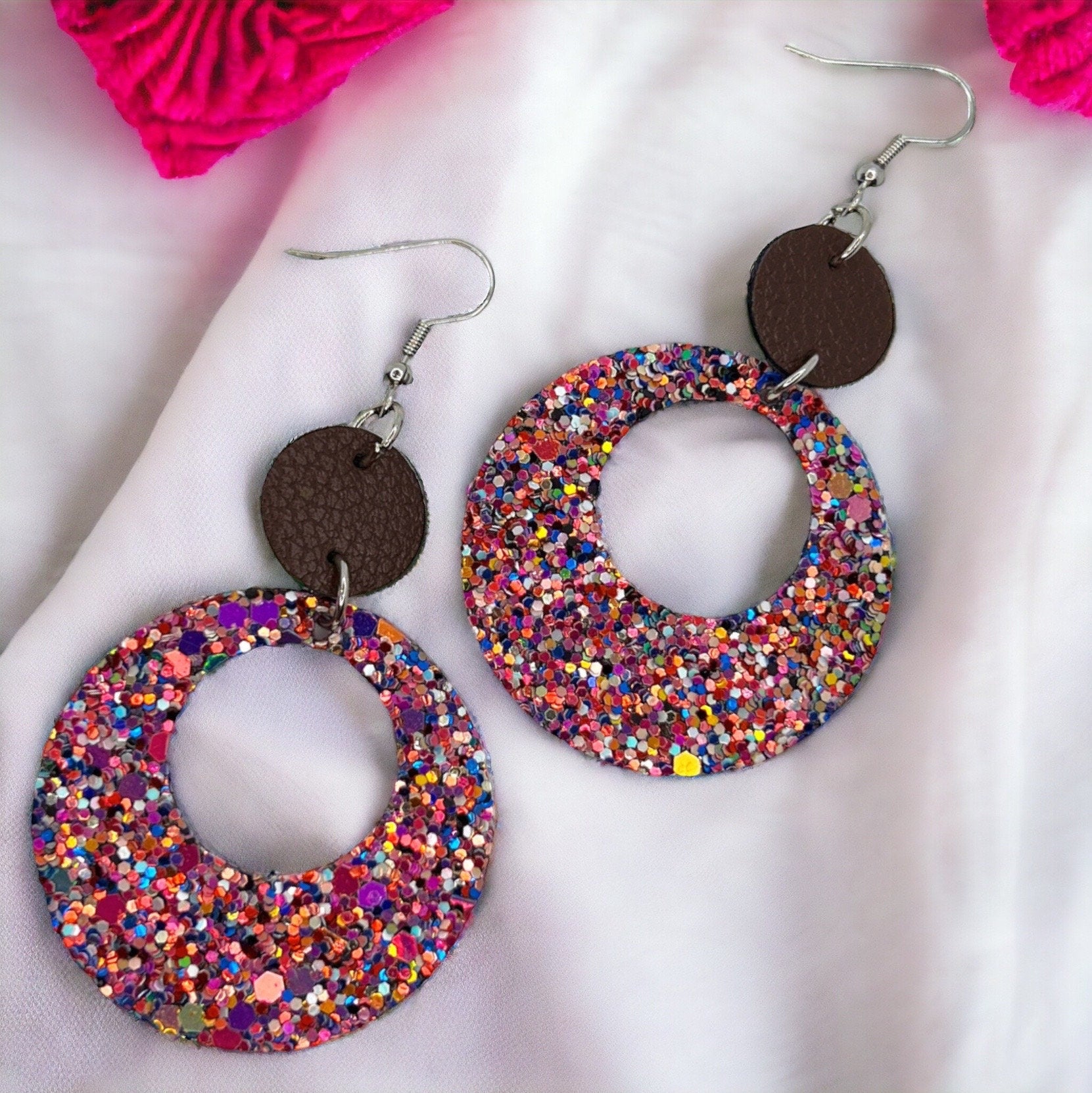Sparkle & Love: Dazzling Glitter Dangle Earrings for a Joyful Valentine's Day! - Rhythms of Grace Creative