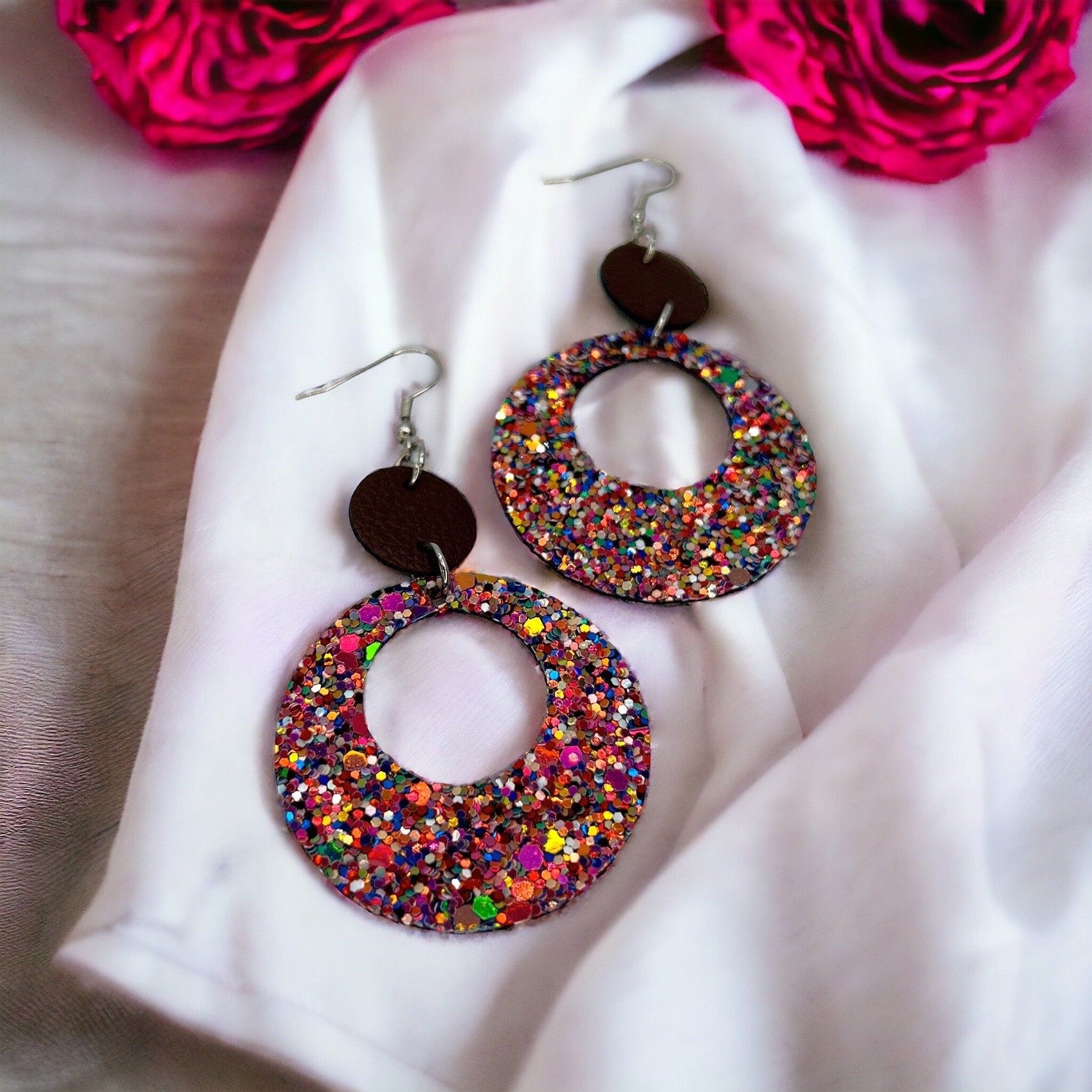Sparkle & Love: Dazzling Glitter Dangle Earrings for a Joyful Valentine's Day! - Rhythms of Grace Creative