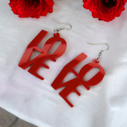 Heartfelt Vibes: Bold LOVE Earrings for a Love-Fueled Look! - Rhythms of Grace Creative