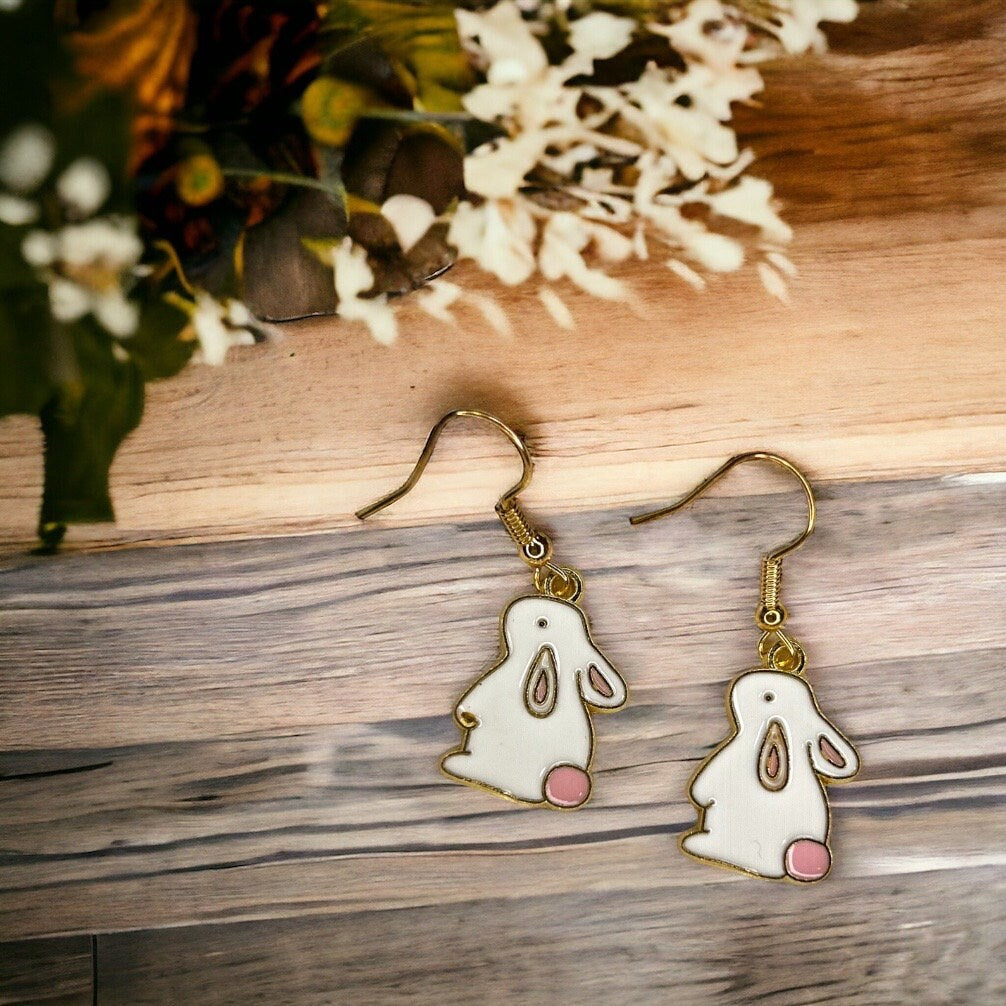 Hoppy Easter Bliss: Delicate Bunny Dangle Earrings for a Whimsical Spring! - Rhythms of Grace Creative
