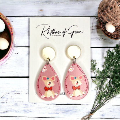 Pink Deer Dangle Earrings – Springtime Magic Awaits! - Rhythms of Grace Creative