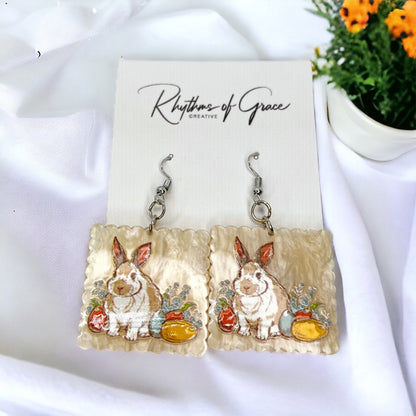 Hoppy Easter Vibes: Adorable Neutral Bunny Earrings for a Chic Spring Look! - Rhythms of Grace Creative