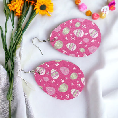 Hop Into Style: Adorable Pink Easter Egg Dangle Earrings! - Rhythms of Grace Creative