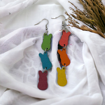 Spring Vibes Only: Colorful Peeps Dangle Earrings for a Hoppy Easter! - Rhythms of Grace Creative