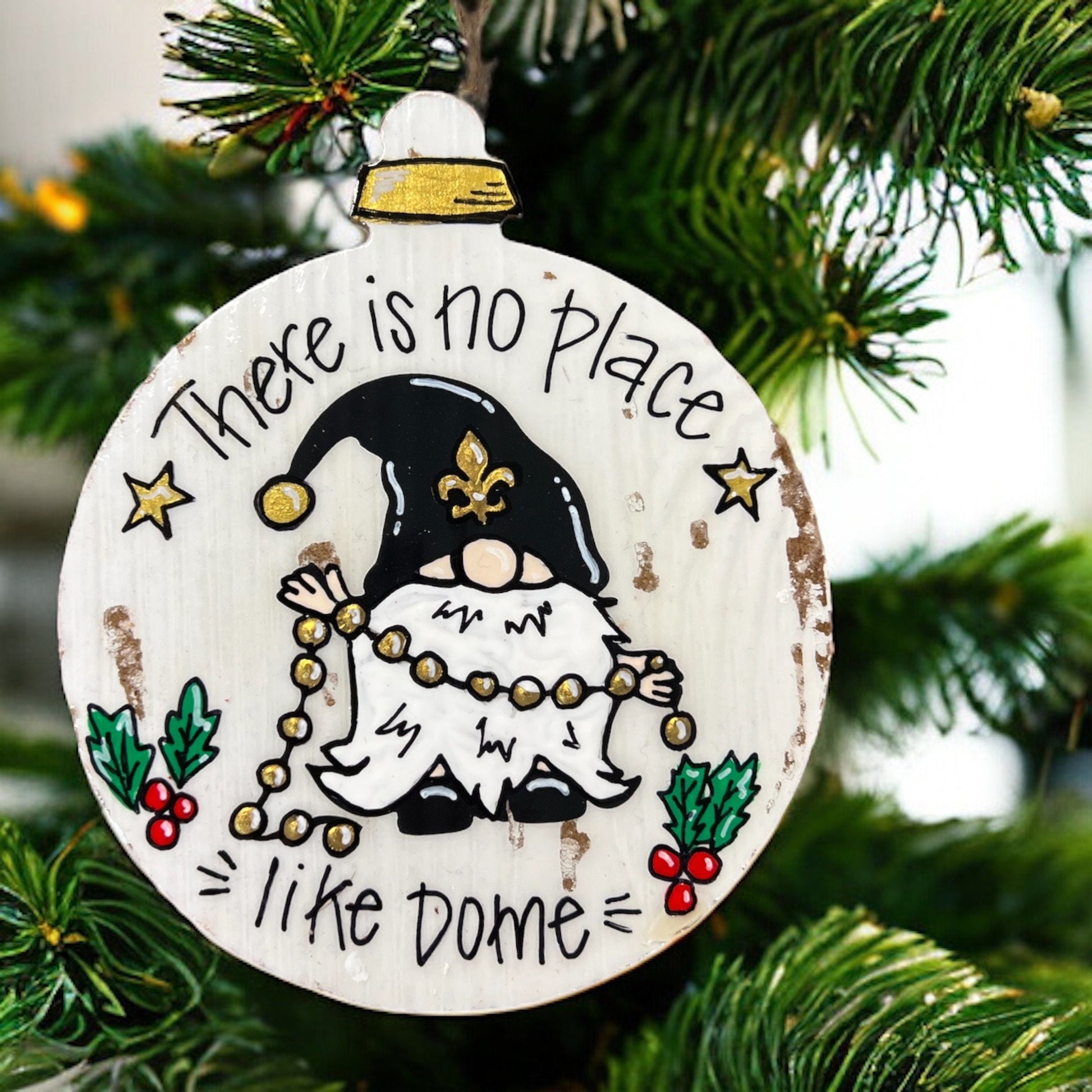 New Orleans Ornament - Saints Ornament, Christmas Ornament, Holiday Ornament, Supersome Ornament, NOLA Ornament, Louisiana Ornament - Rhythms of Grace Creative