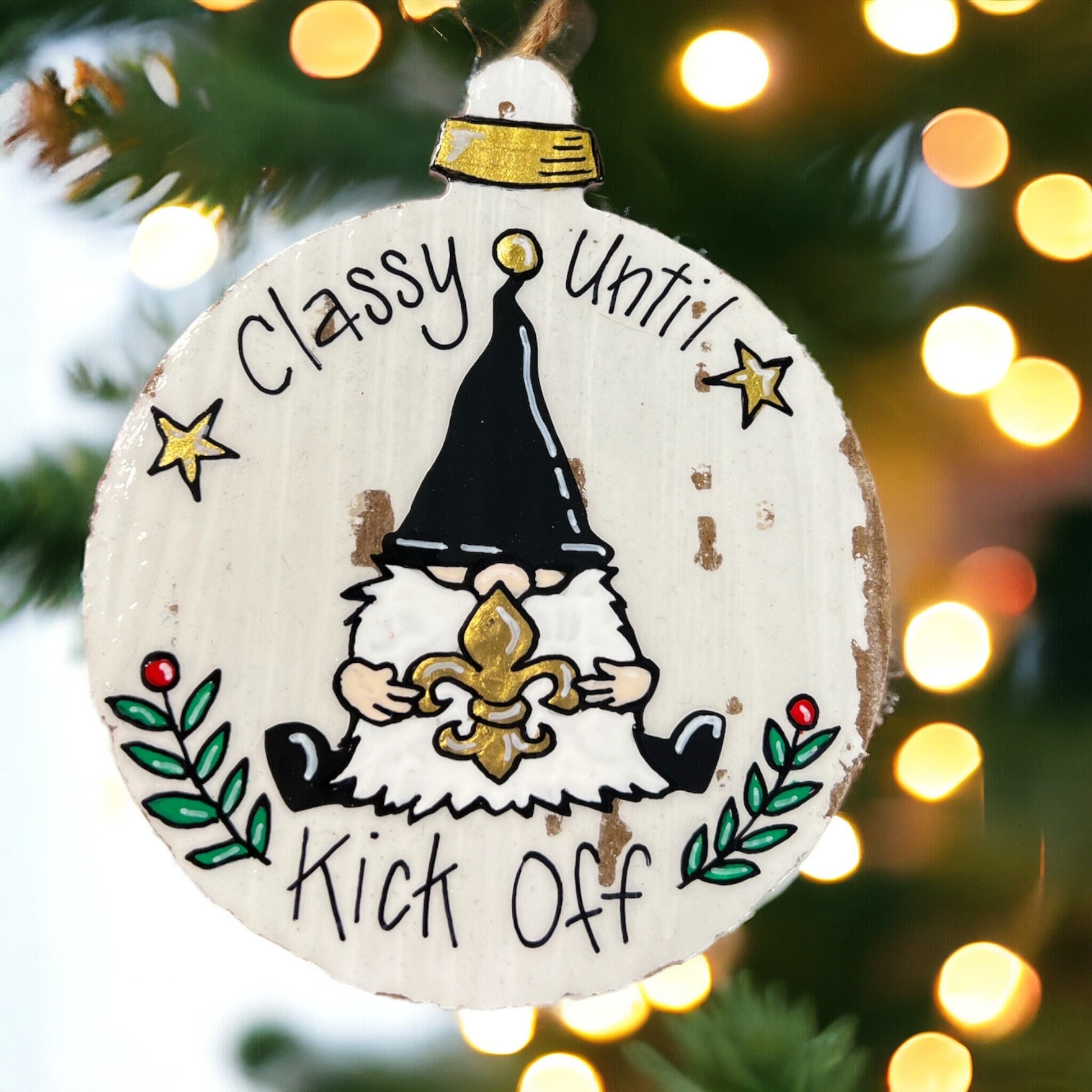 New Orleans Ornament - Saints Ornament, Christmas Ornament, Holiday Ornament, Supersome Ornament, NOLA Ornament, Louisiana Ornament - Rhythms of Grace Creative