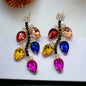 Christmas Lights Earrings - Christmas Earrings, Rhinestone Christmas, Christmas Jewelry, Christmas Jewelry, Handmade Earrings, Twinkle Light - Rhythms of Grace Creative