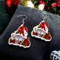 Christmas Gnome Earrings - Christmas Earrings, Garden Gnome, Christmas Gnomes, Christmas Jewelry, Handmade Earrings, Holiday Gnome, Elf - Rhythms of Grace Creative