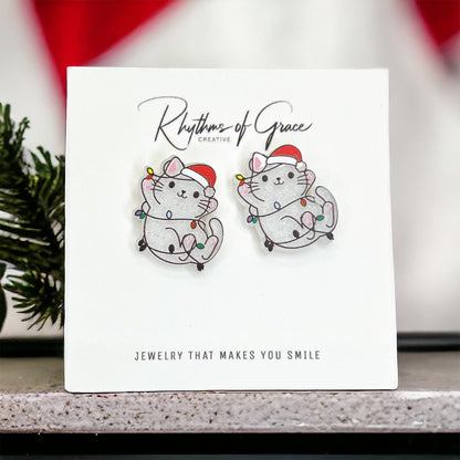 Sparkle & Shine: Colorful Christmas Stud Earrings! 🎄 - Rhythms of Grace Creative
