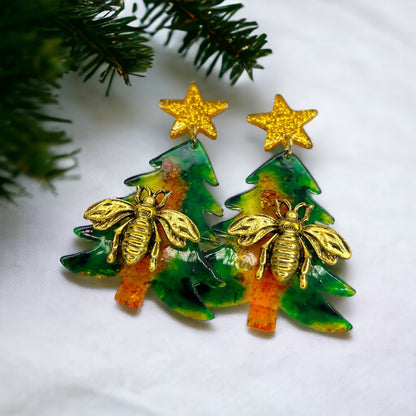 Buzz into Holiday Glamour with Our Christmas Tree Earrings! 🎄 - Rhythms of Grace Creative