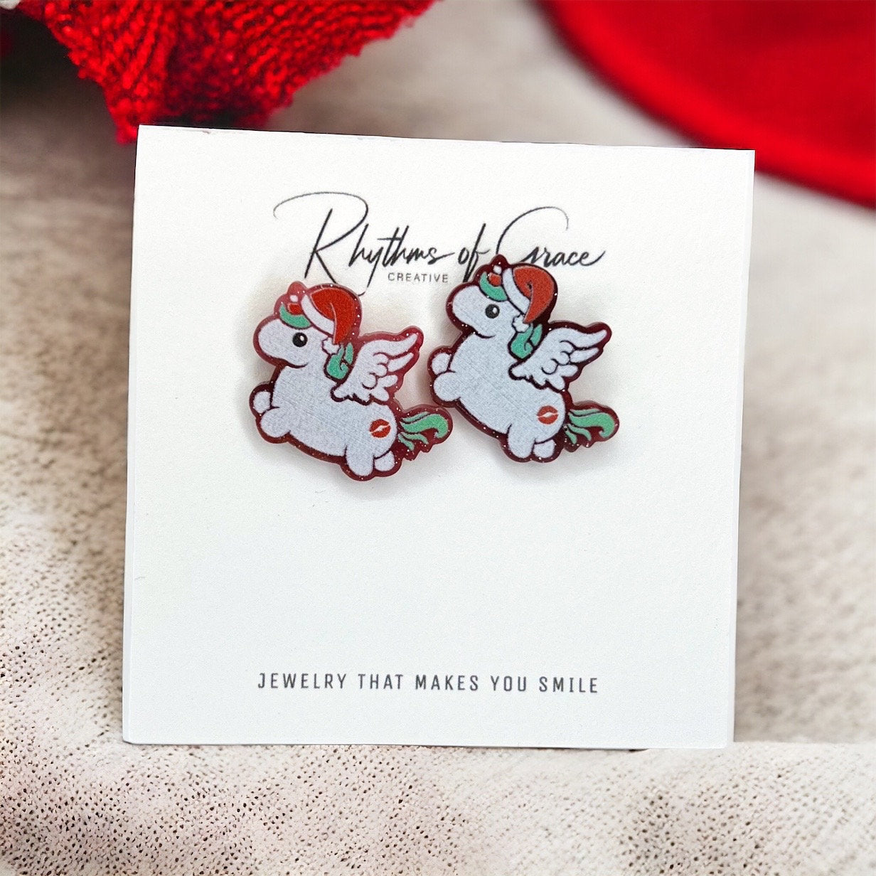 Sparkle & Shine: Colorful Christmas Stud Earrings! 🎄 - Rhythms of Grace Creative