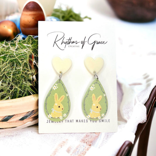 Hop into Spring Style: Adorable Bunny Earrings for Easter Fun! - Rhythms of Grace Creative