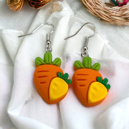 Carrot Dangle Earrings  - Hop Into Spring with Style! - Rhythms of Grace Creative