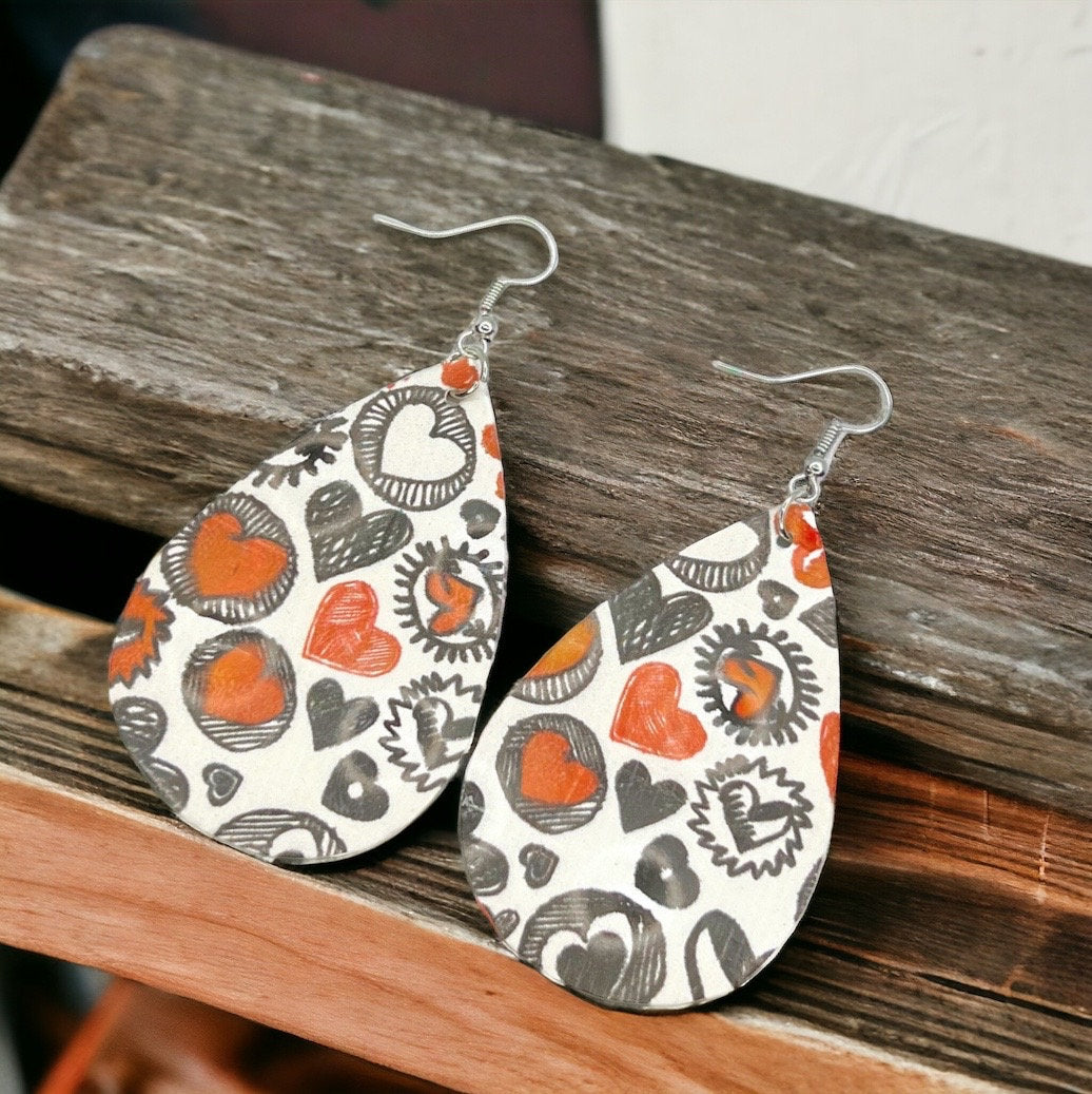 Heartfelt Doodles: Adorable Pink Teardrop Earrings for Valentine’s Day! - Rhythms of Grace Creative