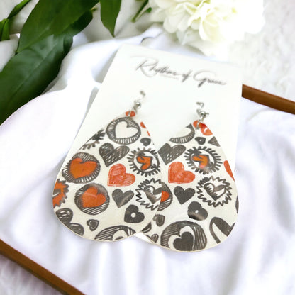 Heartfelt Doodles: Adorable Pink Teardrop Earrings for Valentine’s Day! - Rhythms of Grace Creative