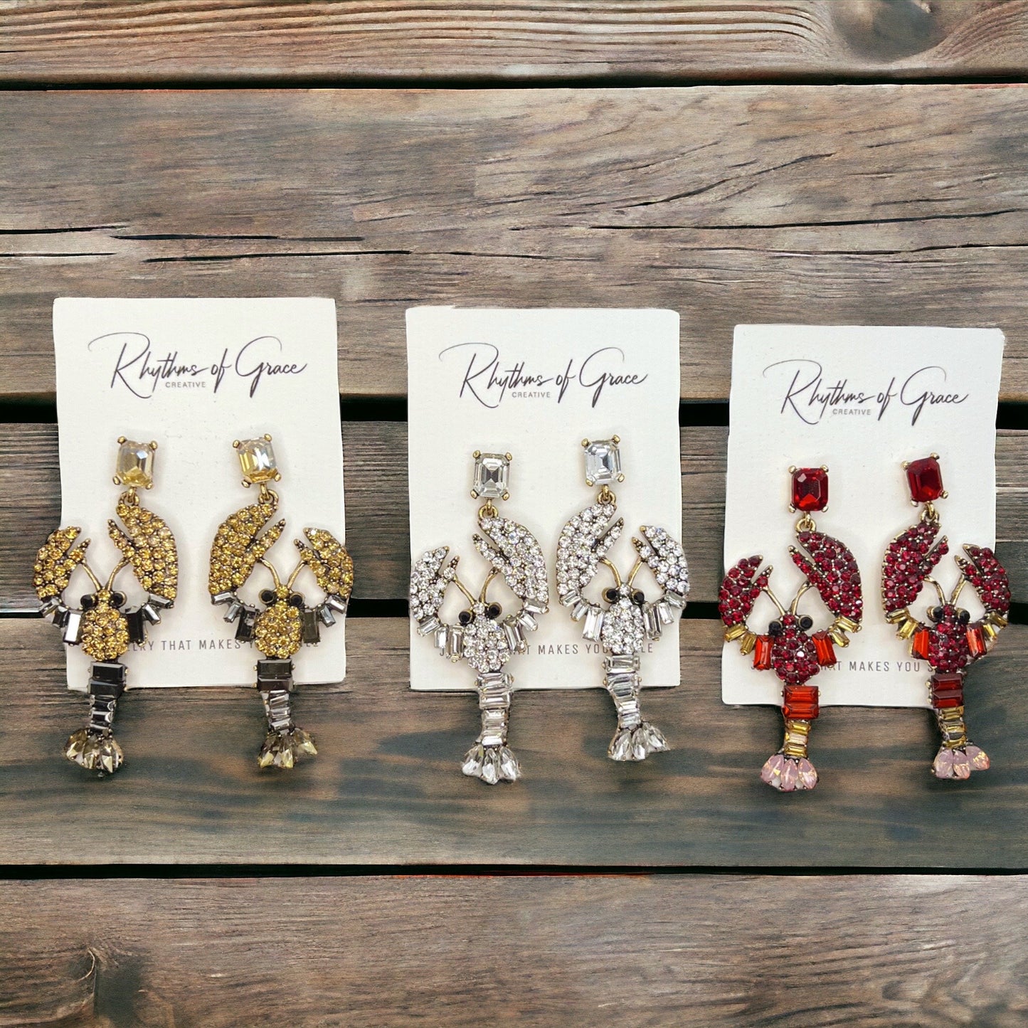 Dazzling Rhinestone Crawfish Earrings – Your New Mardi Gras Must-Have! - Rhythms of Grace Creative