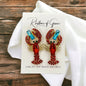 Catch the Sparkle: Rhinestone Crawfish Earrings for a Dazzling Crawfish Boil! - Rhythms of Grace Creative