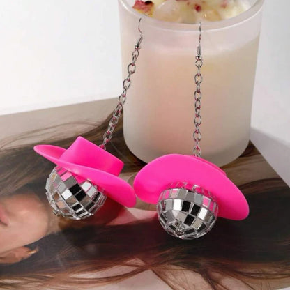 Glitter & Giddy Up – Bachelorette Cowgirl Earrings - Rhythms of Grace Creative