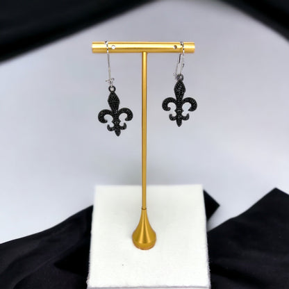 Fleur de lis Earrings - Louisiana Hoops, Handmade Jewelry, Heart of Louisiana, New Orleans Saints, NOLA Earrings, Handmade Earrings - Rhythms of Grace Creative