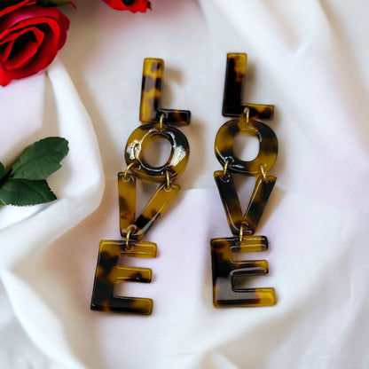 LOVE at First Dangle – Tortoiseshell Statement Earrings - Rhythms of Grace Creative