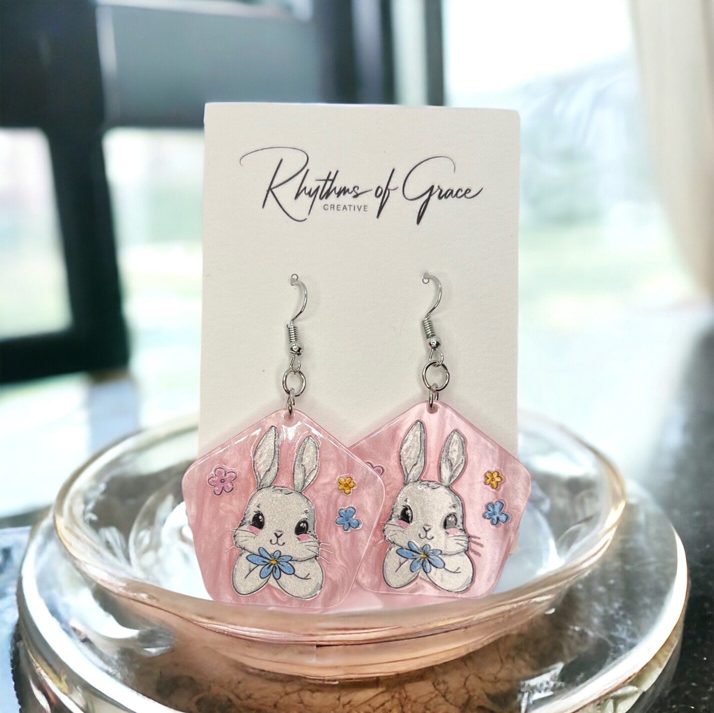 Hop into Style with Our Adorable Pink Bunny Earrings! - Rhythms of Grace Creative