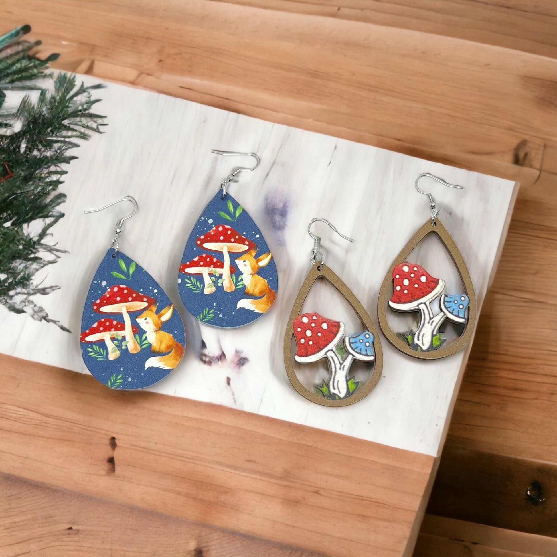 Mushroom Magic: Whimsical Dangle Earrings for Fungi Lovers! - Rhythms of Grace Creative