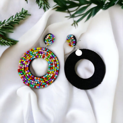 Colorful Beaded Boho Earrings – Your Festival Essential! 🌈 - Rhythms of Grace Creative