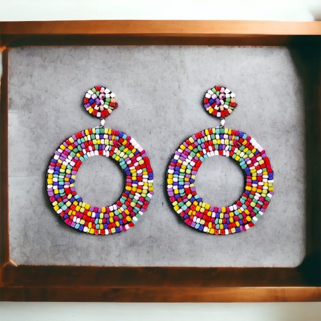 Colorful Beaded Boho Earrings – Your Festival Essential! 🌈 - Rhythms of Grace Creative