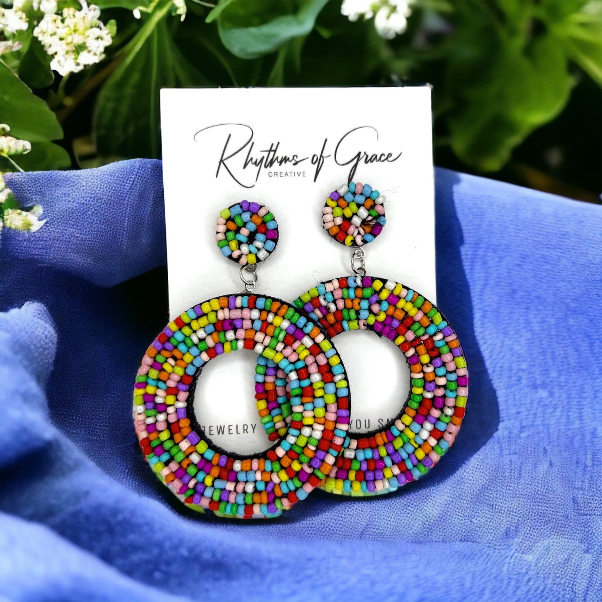 Colorful Beaded Boho Earrings – Your Festival Essential! 🌈 - Rhythms of Grace Creative