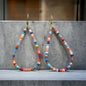 Beaded Drop Earrings - Festival Outfit, Boho Earrings, Bohemian Style, Rainbow Beaded, Rainbow Earrings, Beaded Accessories