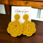 Sunny Blossom Vibes: Beaded Yellow Flower Dangle Earrings! - Rhythms of Grace Creative