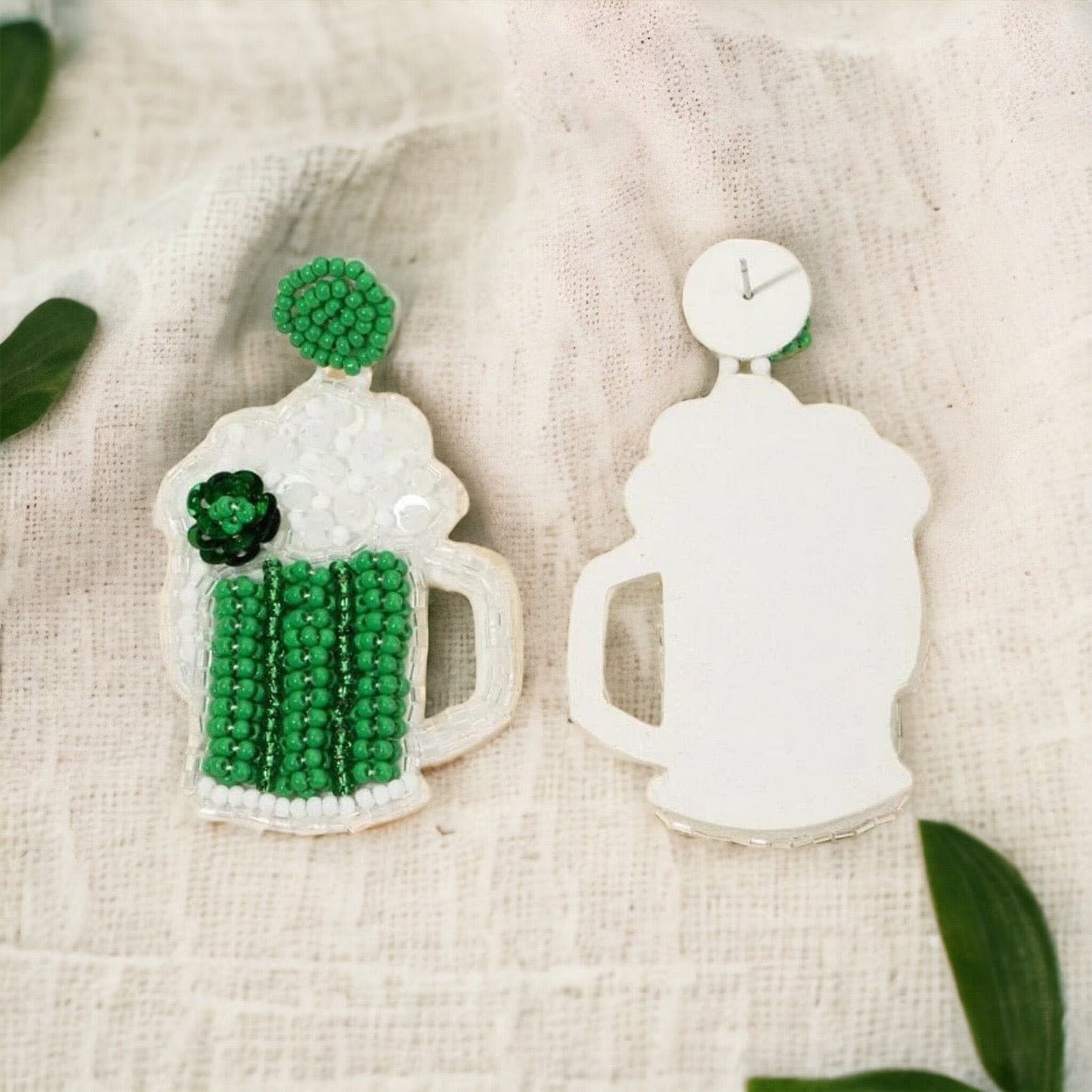 Cheers & Charm – Beaded St. Patrick’s Day Earrings (Beer Mug or Leprechaun Hat!)🍀 - Rhythms of Grace Creative