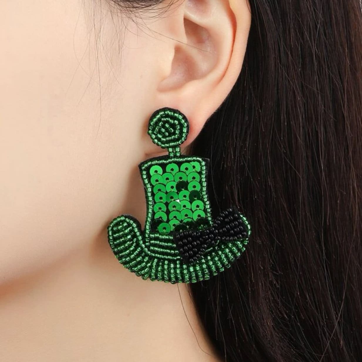 Cheers & Charm – Beaded St. Patrick’s Day Earrings (Beer Mug or Leprechaun Hat!)🍀 - Rhythms of Grace Creative