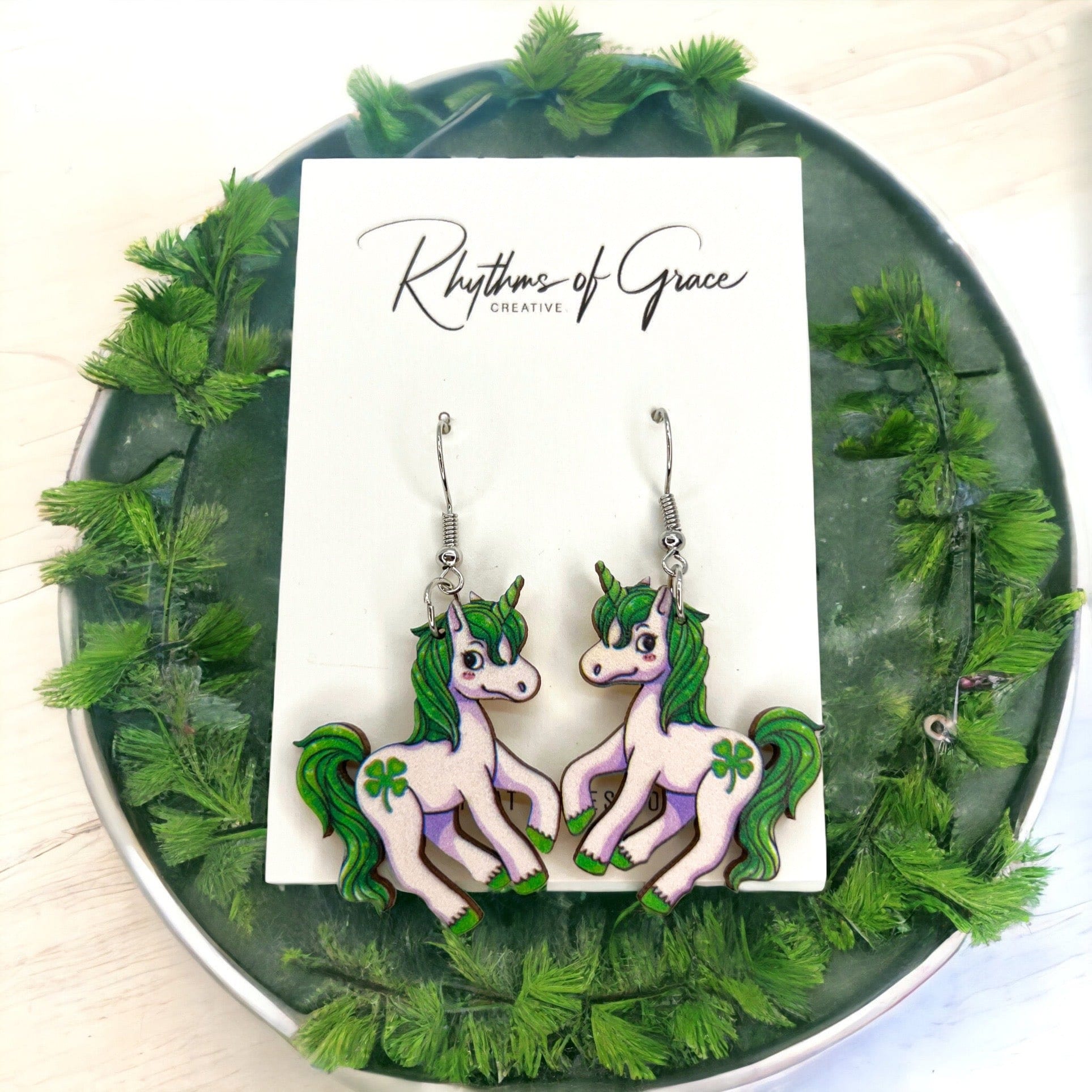 Bring on the Luck: Adorable St. Patrick's Day Unicorn Earrings! - Rhythms of Grace Creative