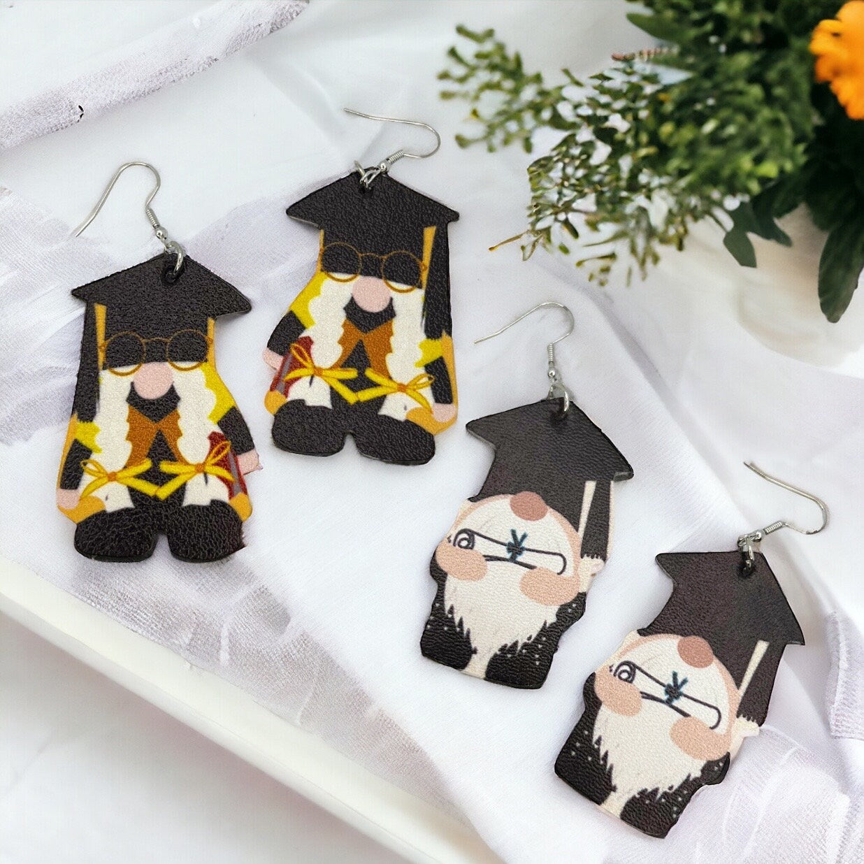 Graduation Dangle Earrings – Celebrate Your Achievement in Style! 🎓 - Rhythms of Grace Creative