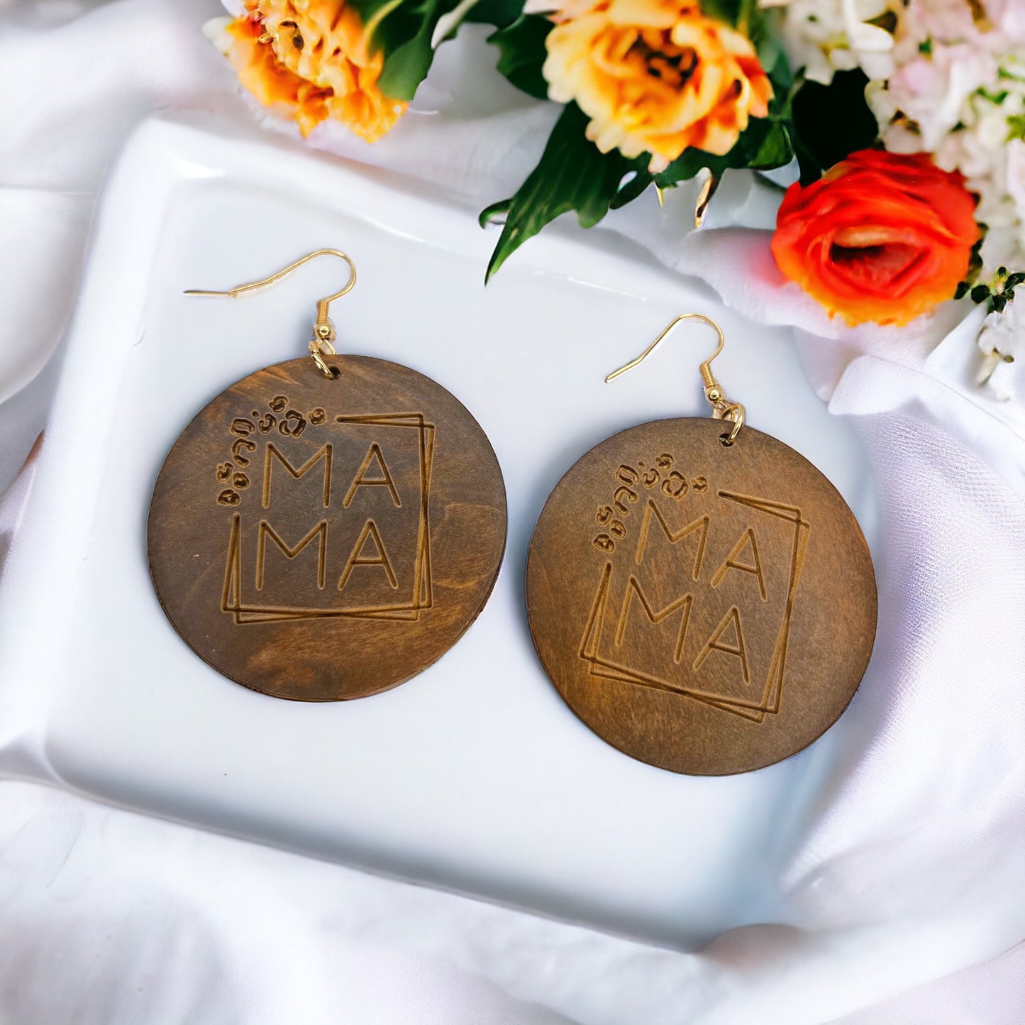 Wooden Wonders: MAMA Earrings That Make a Statement! - Rhythms of Grace Creative