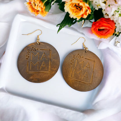 Wooden Wonders: MAMA Earrings That Make a Statement! - Rhythms of Grace Creative