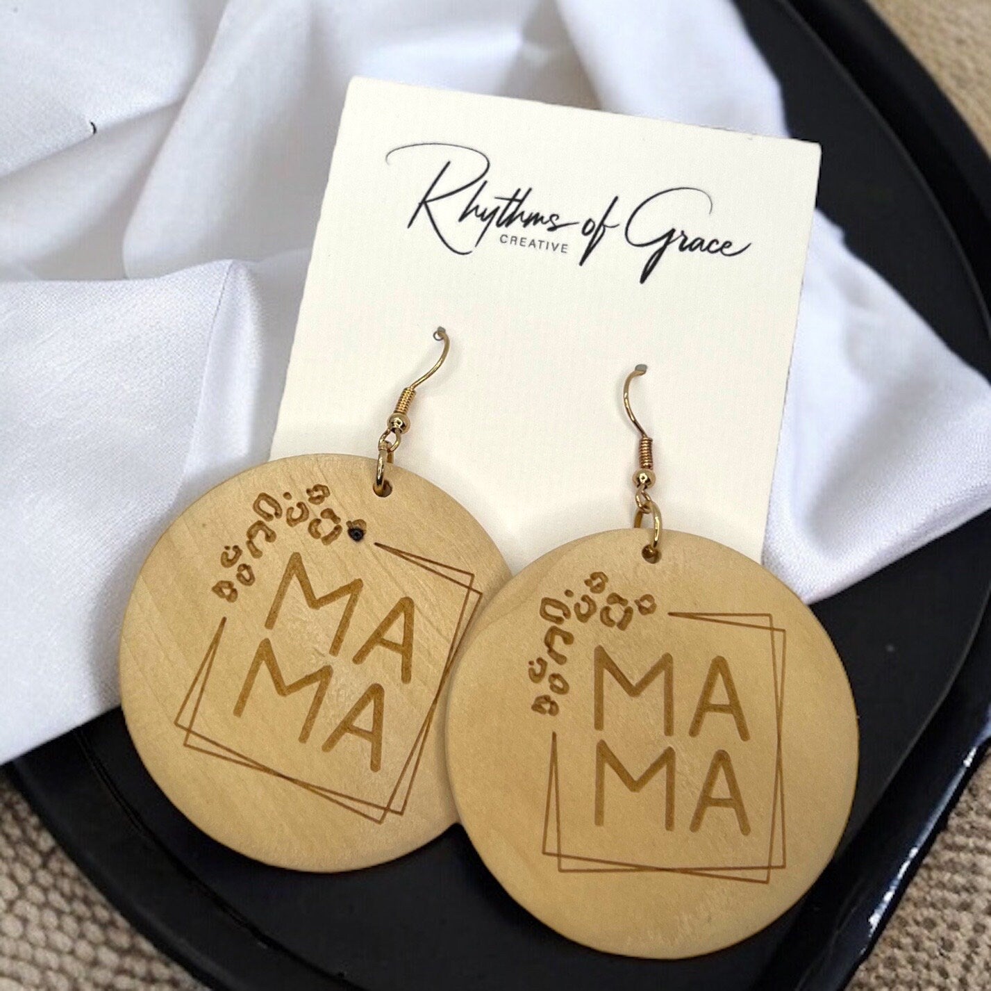 Wooden Wonders: MAMA Earrings That Make a Statement! - Rhythms of Grace Creative