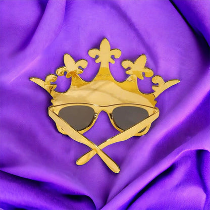 Let the Good Times Shine! Rhinestone Mardi Gras Crown Glasses 👑 - Rhythms of Grace Creative