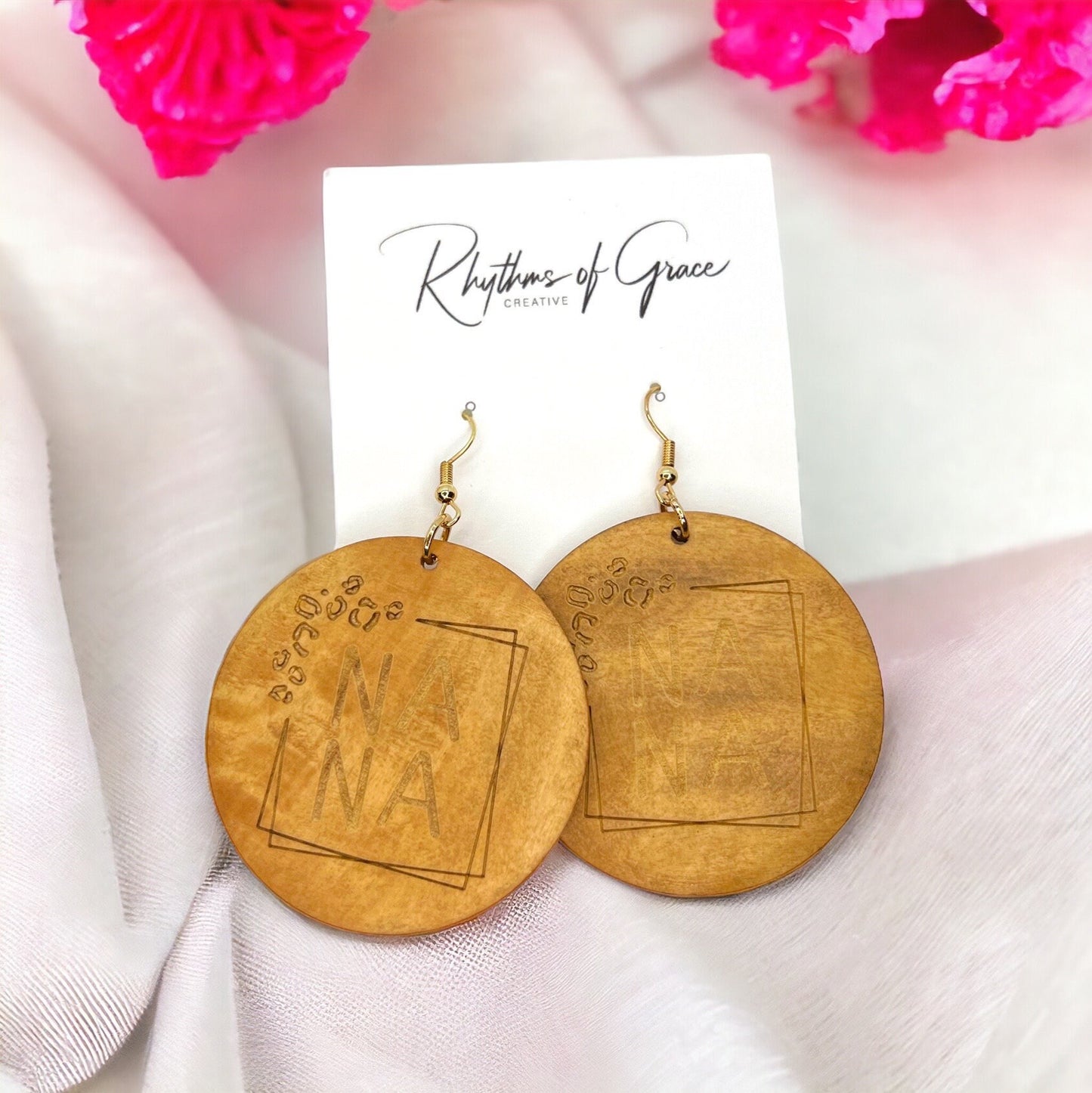 Celebrate Grandma Love: Wooden Nana & GiGi Dangle Earrings! - Rhythms of Grace Creative