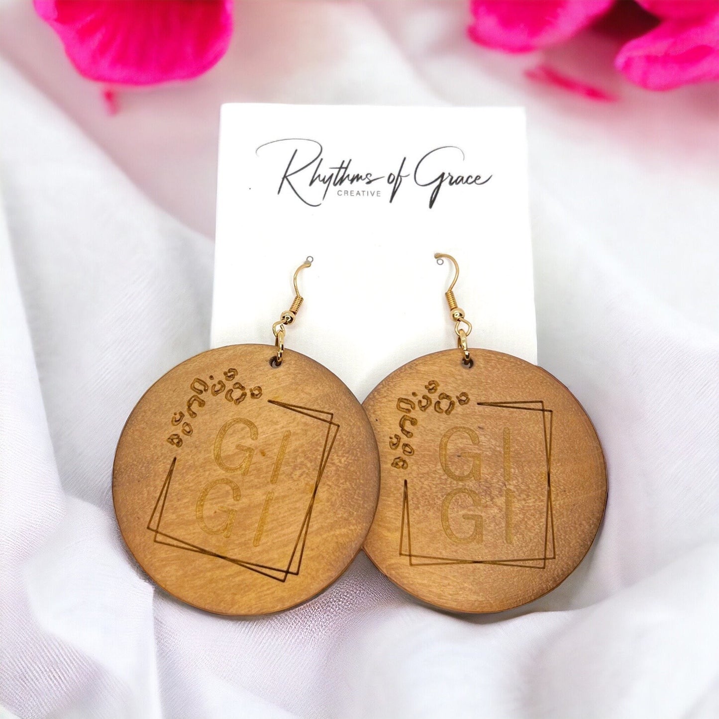 Celebrate Grandma Love: Wooden Nana & GiGi Dangle Earrings! - Rhythms of Grace Creative