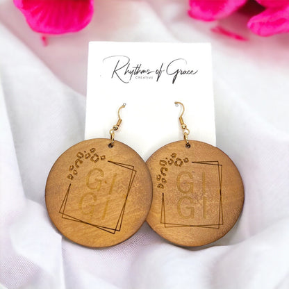 Celebrate Grandma Love: Wooden Nana & GiGi Dangle Earrings! - Rhythms of Grace Creative