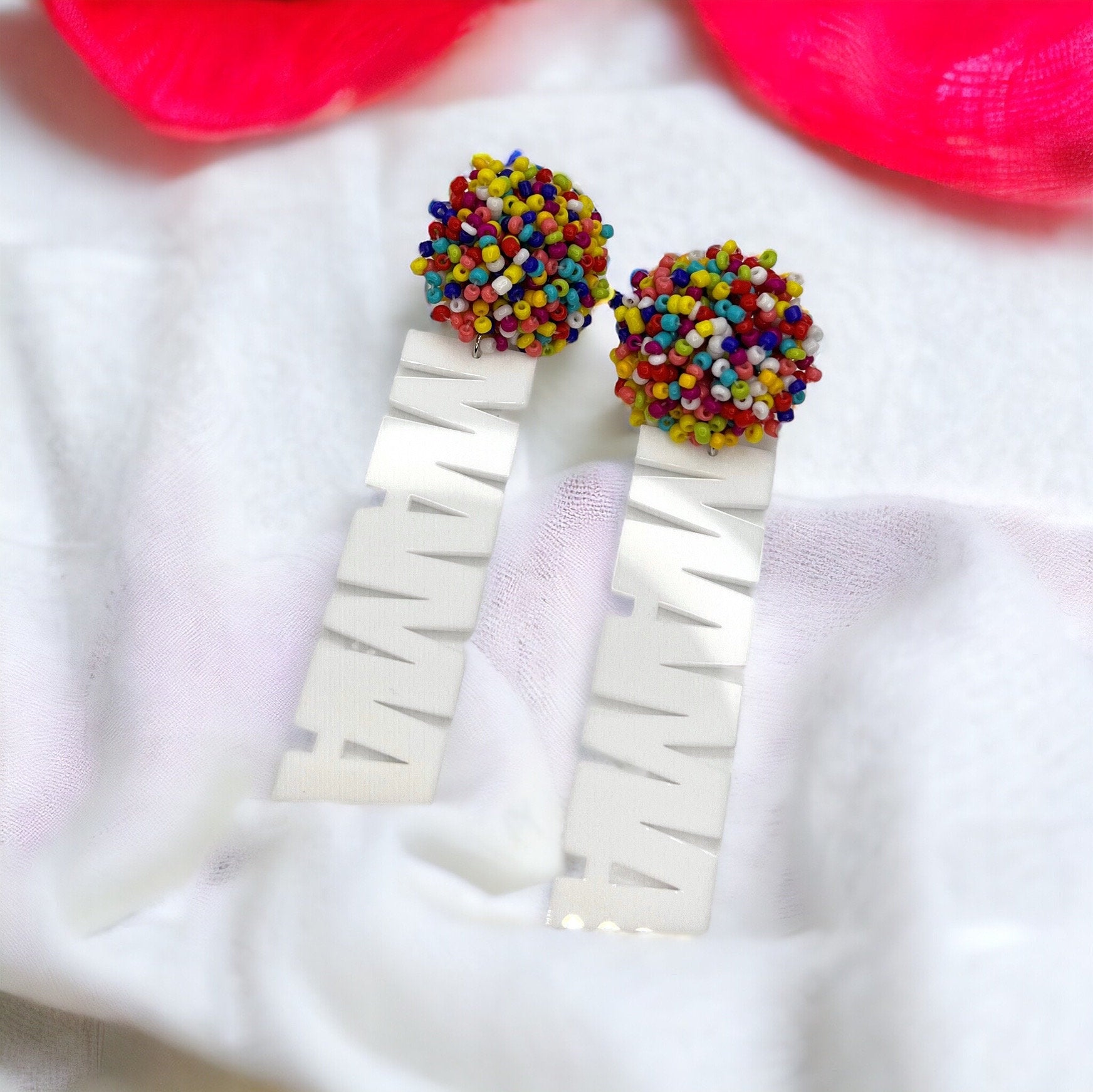Beaded MAMA Earrings: A Celebration of Motherhood! ❤️ - Rhythms of Grace Creative
