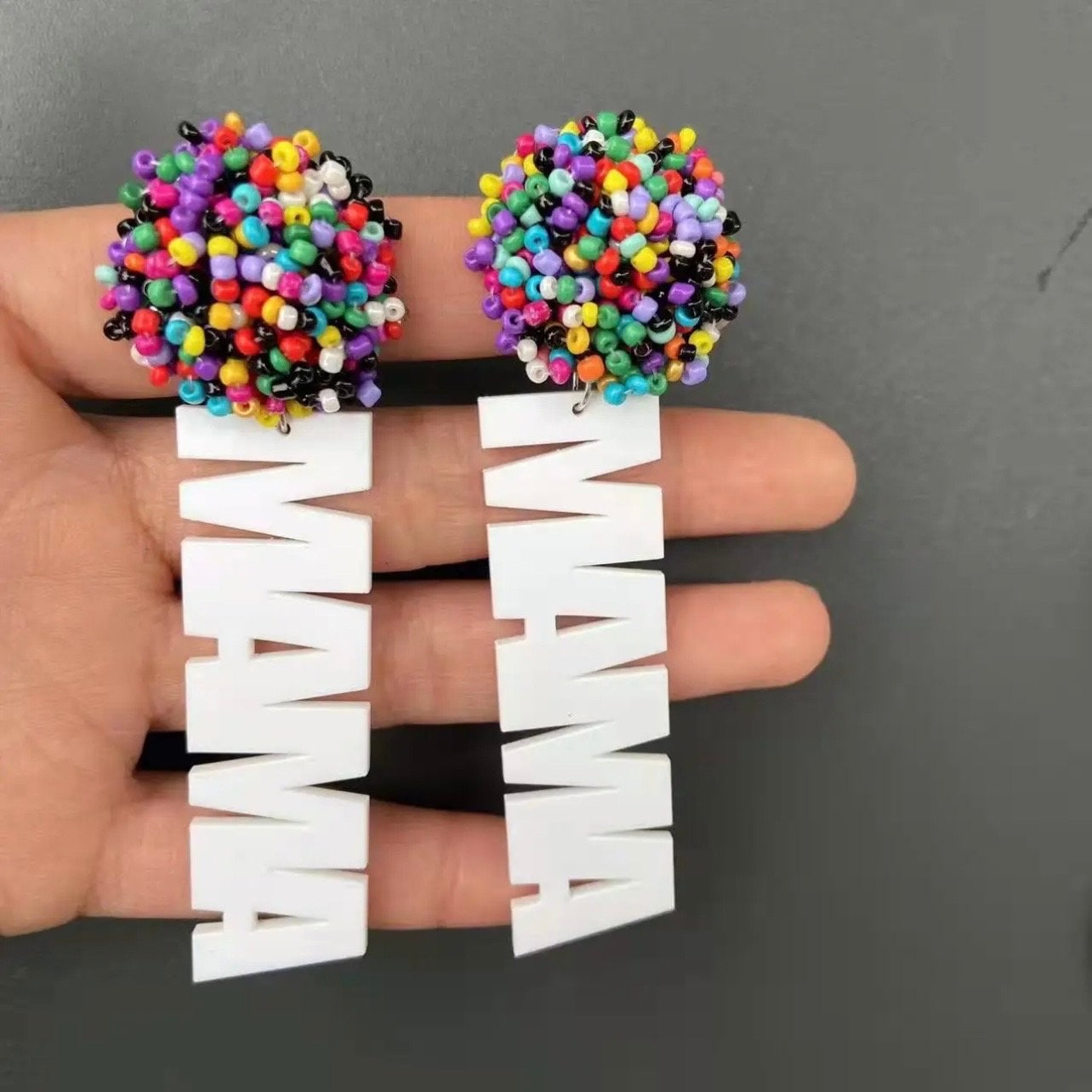 Beaded MAMA Earrings: A Celebration of Motherhood! ❤️ - Rhythms of Grace Creative