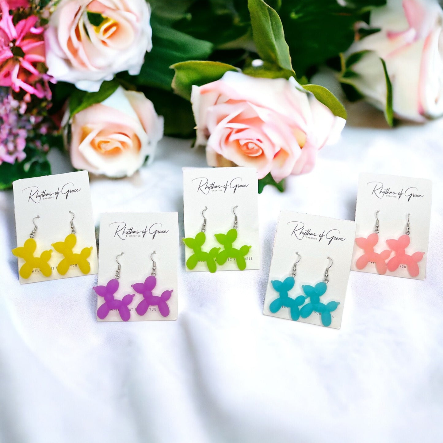 Celebrate in Style: Vibrant Bead Dog Earrings for Mardi Gras Fun! - Rhythms of Grace Creative