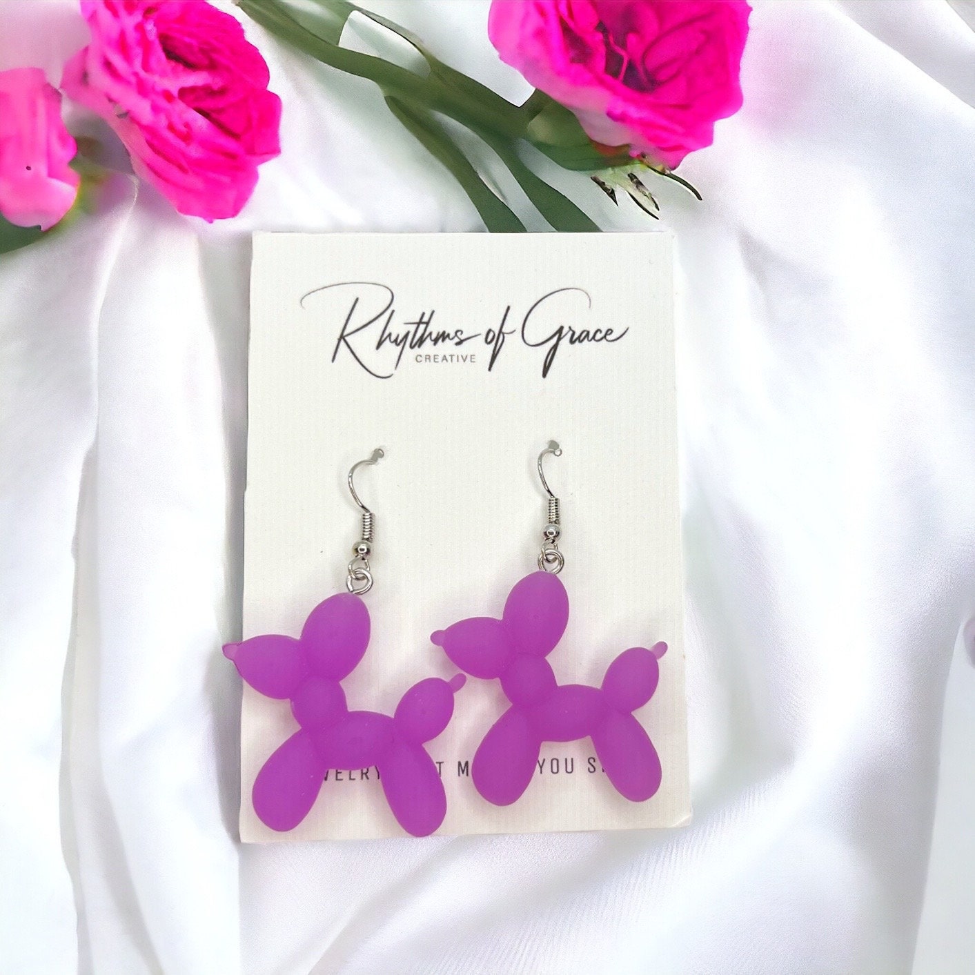 Celebrate in Style: Vibrant Bead Dog Earrings for Mardi Gras Fun! - Rhythms of Grace Creative