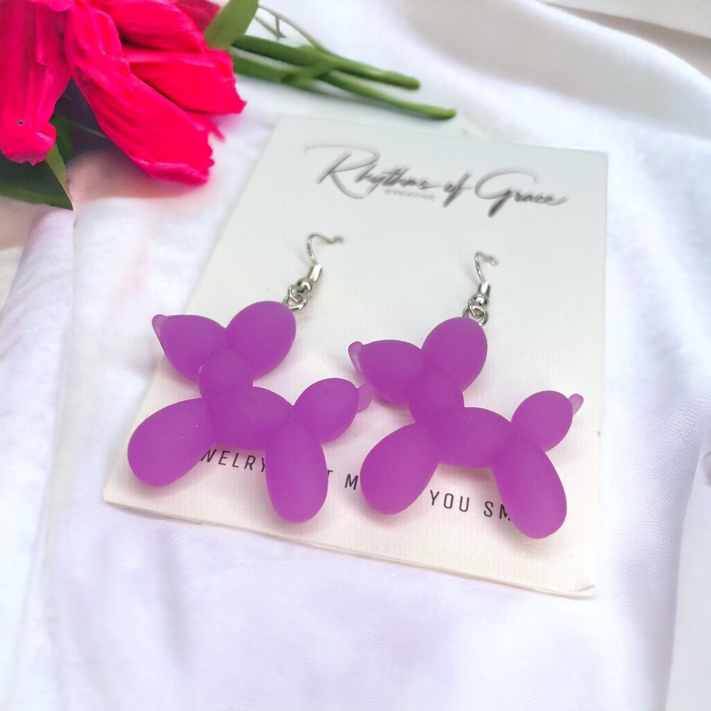 Celebrate in Style: Vibrant Bead Dog Earrings for Mardi Gras Fun! - Rhythms of Grace Creative